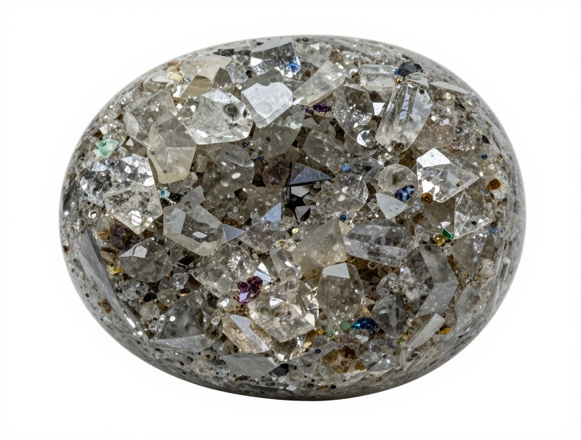 Kristalline Mineralstrukturen in Nahaufnahme – abstrakte Darstellung von Magnesium als essentiellem Mineralstoff in verschiedenen kristallinen Formen